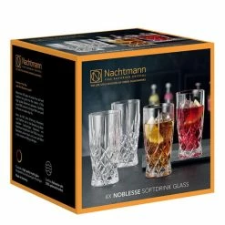 Schlussverkauf 🔔 Nachtmann Noblesse Softdrinkglas Kristallglas 350 Ml, Ø 7,5 Cm, H 14,6 Cm, Klar (4er Pack) 🌟 -Angebote Nachtmann Store unnamed file 305