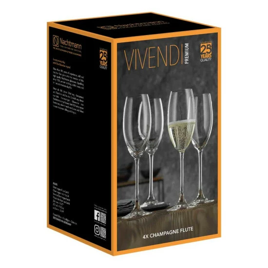 Auslauf 🎁 Nachtmann 0085695-0 Champagner Vivendi, 272 Ml, Klar (4er Pack) 🥰 17 Auslauf 🎁 Nachtmann 0085695-0 Champagner Vivendi, 272 Ml, Klar (4er Pack) 🥰 – Bild 15