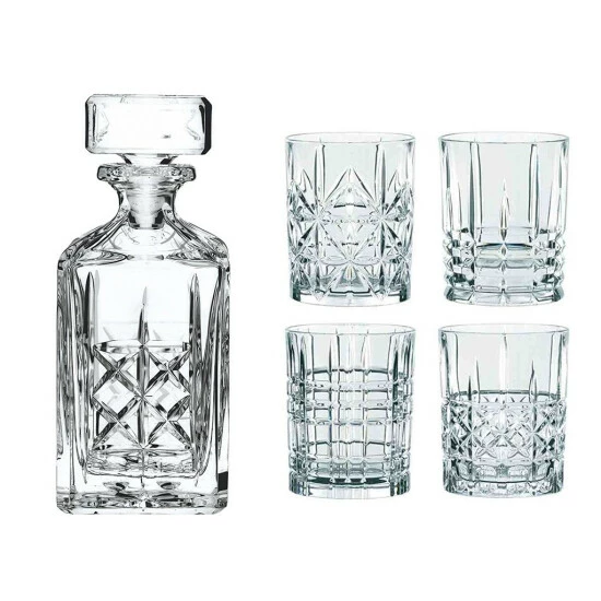 Auslauf ❤️ Nachtmann 0098196-0 Whisky-Set 'Highland', Karaffe Mit 4 Gläsern, Kristallglas, Klar, 5-teilig (1 Set) ⭐ 3 Auslauf ❤️ Nachtmann 0098196-0 Whisky-Set 'Highland', Karaffe Mit 4 Gläsern, Kristallglas, Klar, 5-teilig (1 Set) ⭐